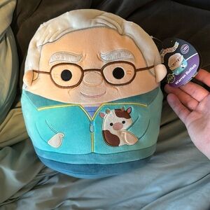 Squishmallows Warren Buffett Plush - Teal, Turquoise, White, Beige